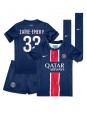 Paris Saint-Germain Warren Zaire-Emery #33 Heimtrikotsatz für Kinder 2024-25 Kurzarm (+ Kurze Hosen)